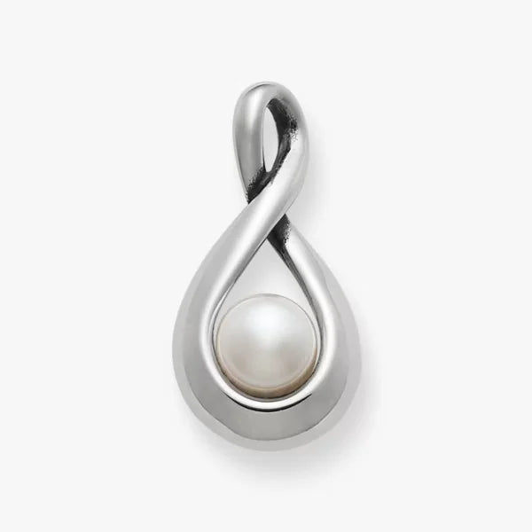 Graceful Twist Pendant with Cultured Pearl