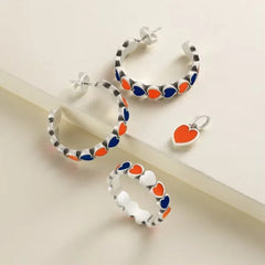 Enamel University of Florida Connected Hearts Ring
