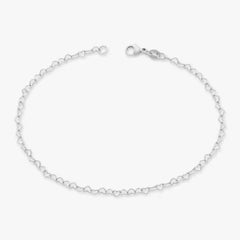 Delicate Connected Hearts Anklet