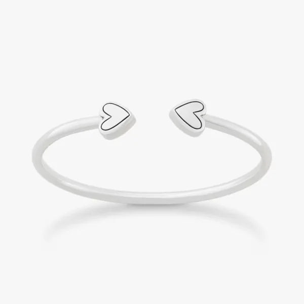 Two Hearts Flexible Cuff Bracelet