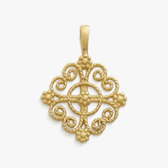 Twisted Wire Lacy Cross Pendant