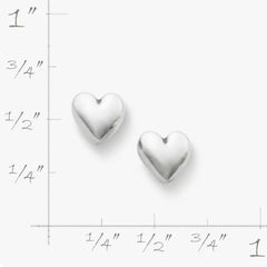 Solid Heart Studs