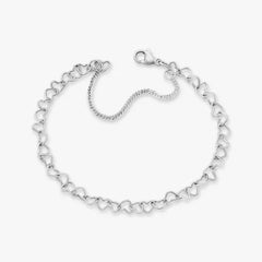Light Connected Hearts Charm Bracelet