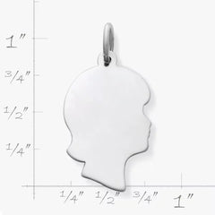 Girl Silhouette Charm