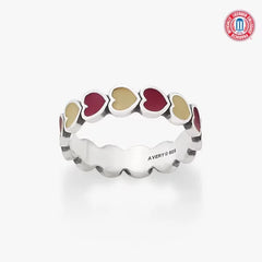 Enamel Flordia State University Connected Hearts Ring