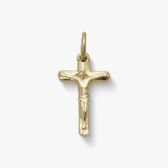 Small Chiseled Crucifix Charm