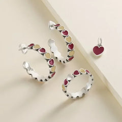 Enamel Flordia State University Connected Hearts Ring
