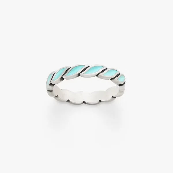 Enamel Twist Stacker Ring