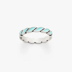 Enamel Twist Stacker Ring