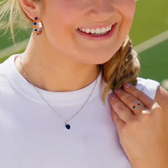 Enamel The University of Texas at San Antonio Connected Hearts Charm