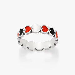Enamel Texas Tech University Connected Hearts Ring