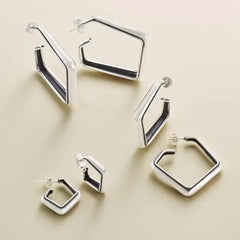 Geometric Hoop Earrings