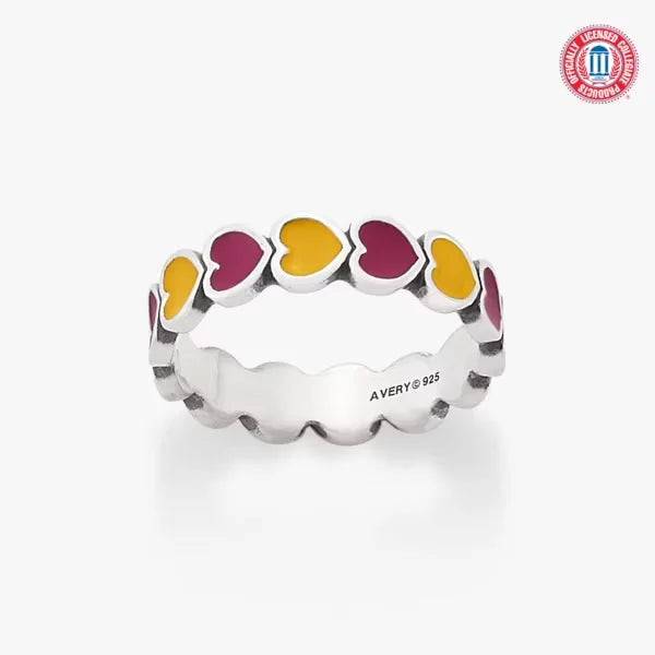 Enamel Arizona State University Connected Hearts Ring