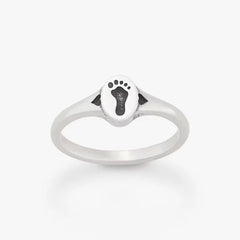 Footprint and Hearts Ring