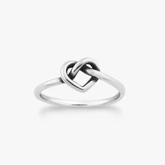 Delicate Heart Knot Ring
