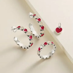 Enamel The University of Oklahoma Connected Hearts Ring