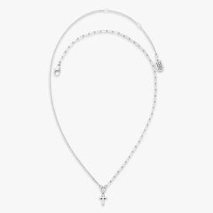 Paired Chains Cross Necklace