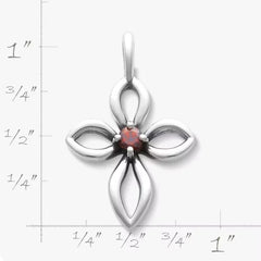 Avery Remembrance Birthstone Cross Pendant