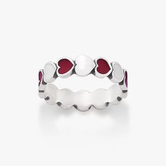 Enamel Texas A&M University Connected Hearts Ring
