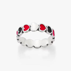 Enamel University of Georgia Connected Hearts Ring
