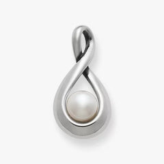 Graceful Twist Pendant with Cultured Pearl