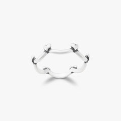 Delicate Heart Crown Stacker Ring