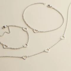 Heart Station Charm Holder Necklace