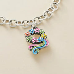 Enamel Floral Crown Charm