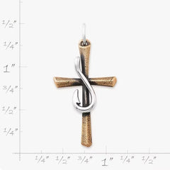 Fishers of Men Sculpted Cross Pendant