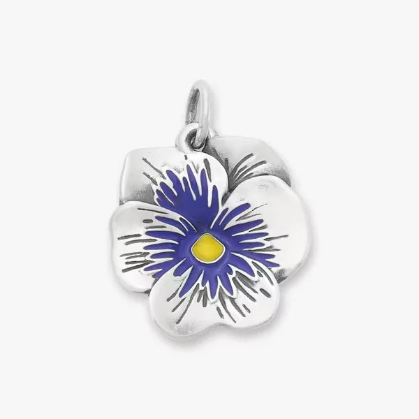 Enamel Pansy Charm
