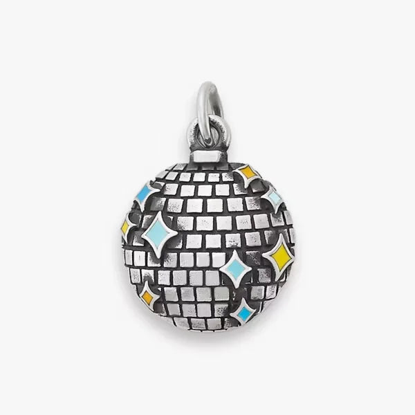 Enamel Disco Ball Charm